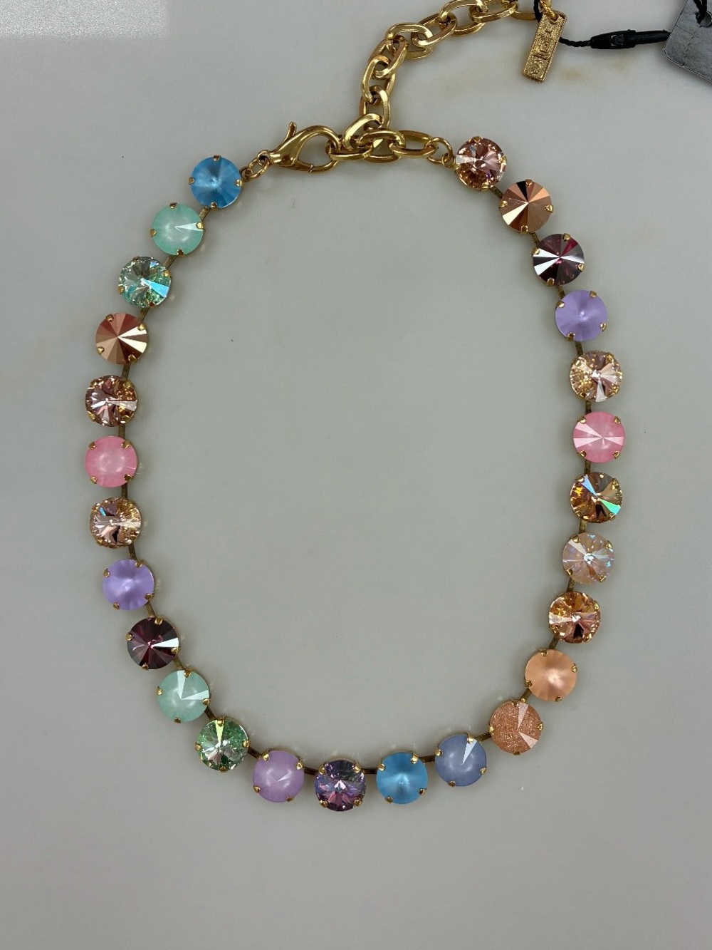 TOVA Gold Summer Fairy Multicolor Crystal Necklace - Women Jewelry